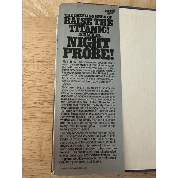 Night Probe! Clive Cussler HC/DJ/1st Edition 1981 Dirk Pitt Novel Adventure VTG - Picture 6 of 13